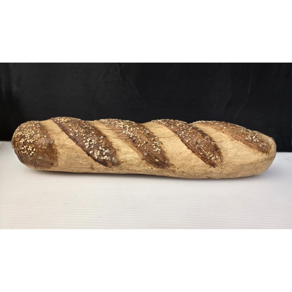 Pier 1 Faux Bread Baguette Loaf Realistic Bakery Prop Kitchen Decor 13"